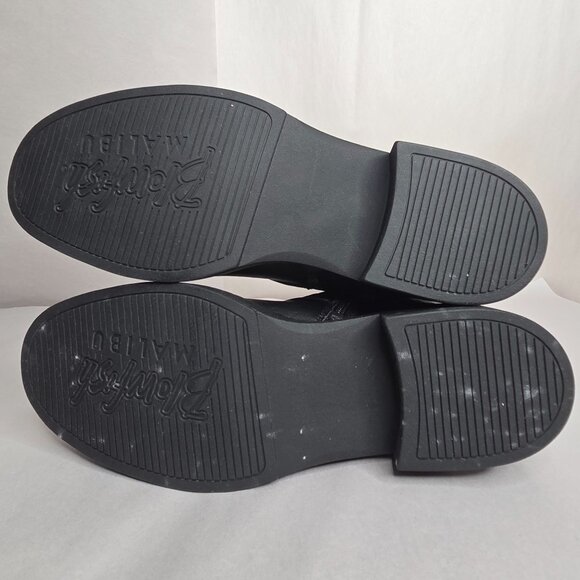 NWT Blowfish Malibu Venice Black Distressed Vegan Faux Leather Boots - Picture 4 of 6